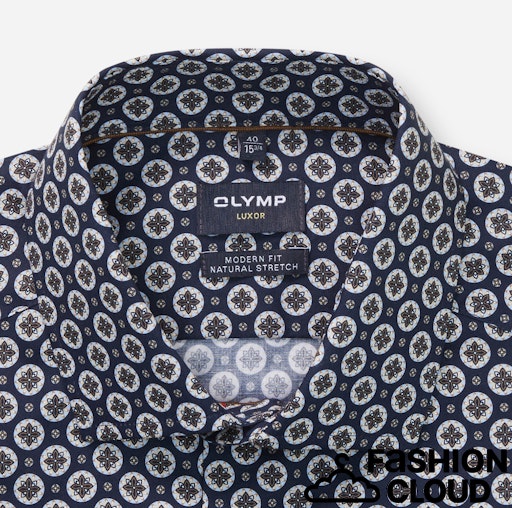 Hemden lange mouw navy OLYMP