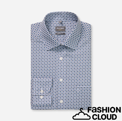 Hemden lange mouw navy OLYMP