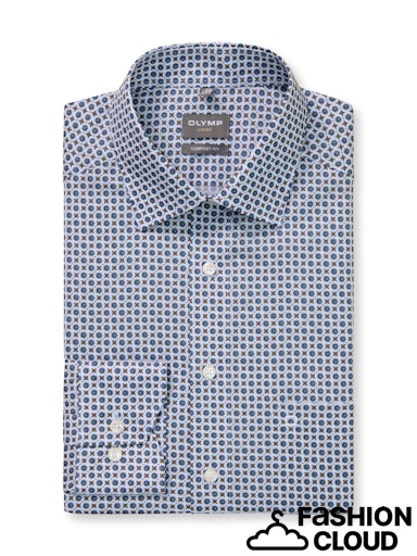 Hemden lange mouw navy OLYMP