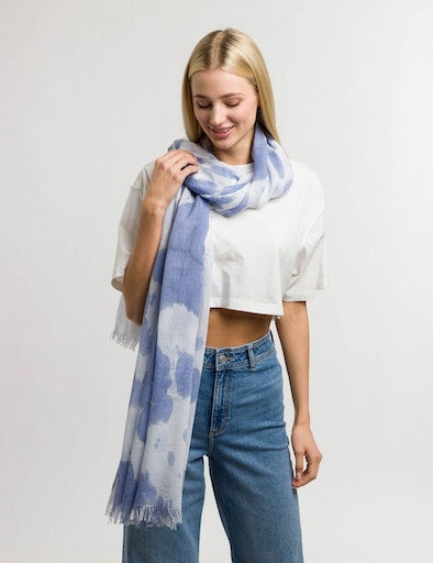 Sjaals blauw Fraas