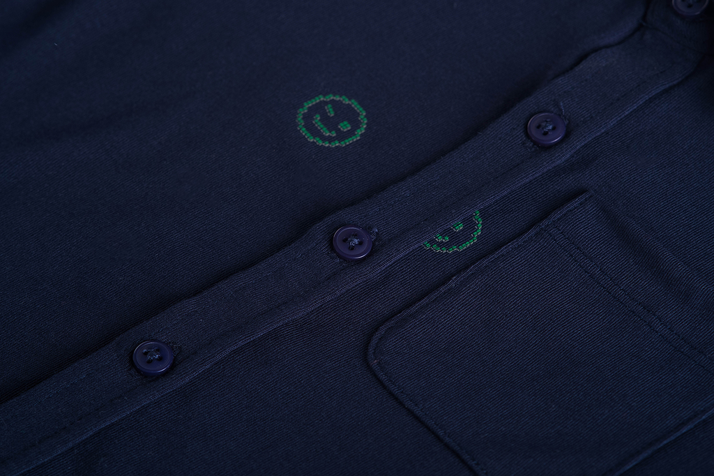 Hemden lange mouw navy Someone