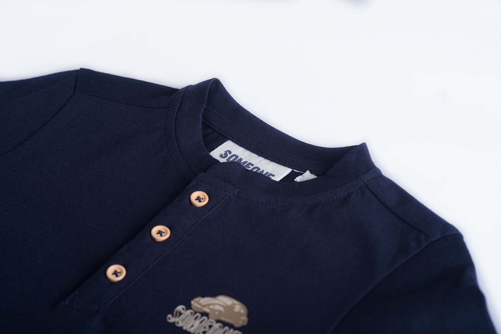 T-shirts lange mouw navy Someone