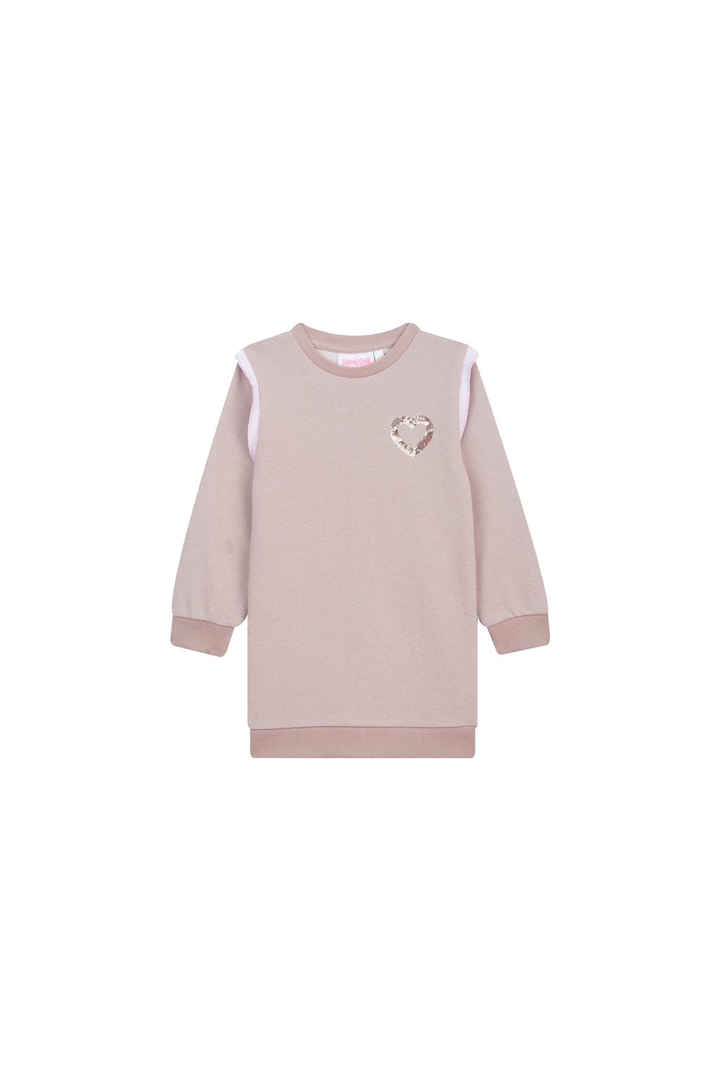 Jurken lange mouw beige Someone