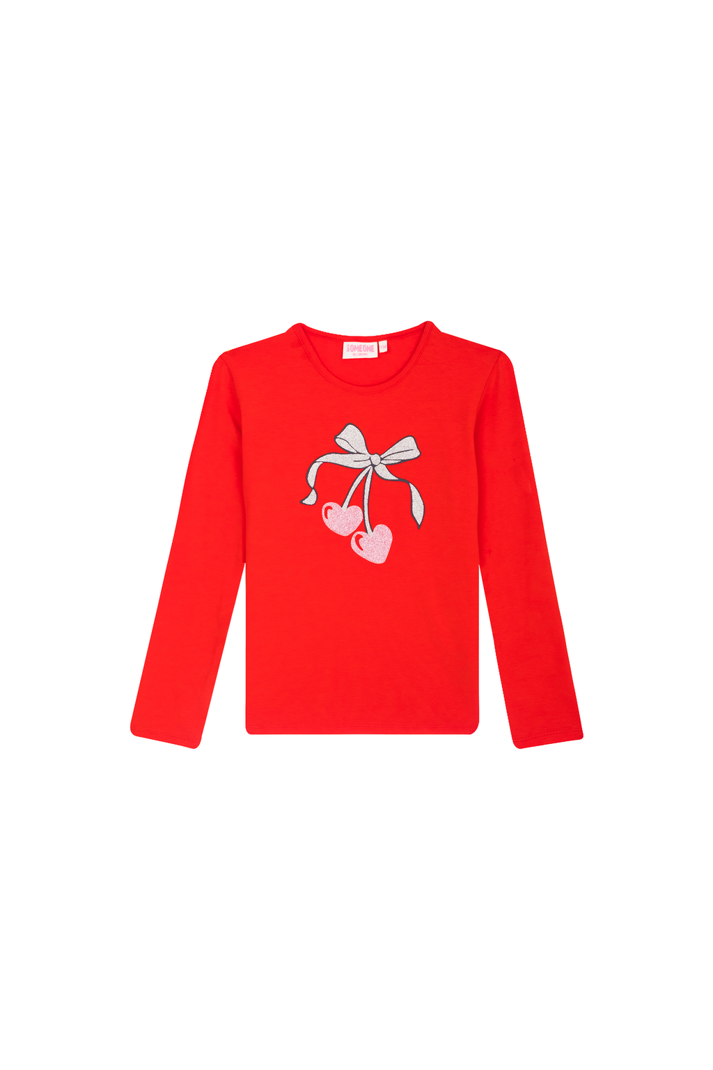 T-shirts lange mouw rood Someone