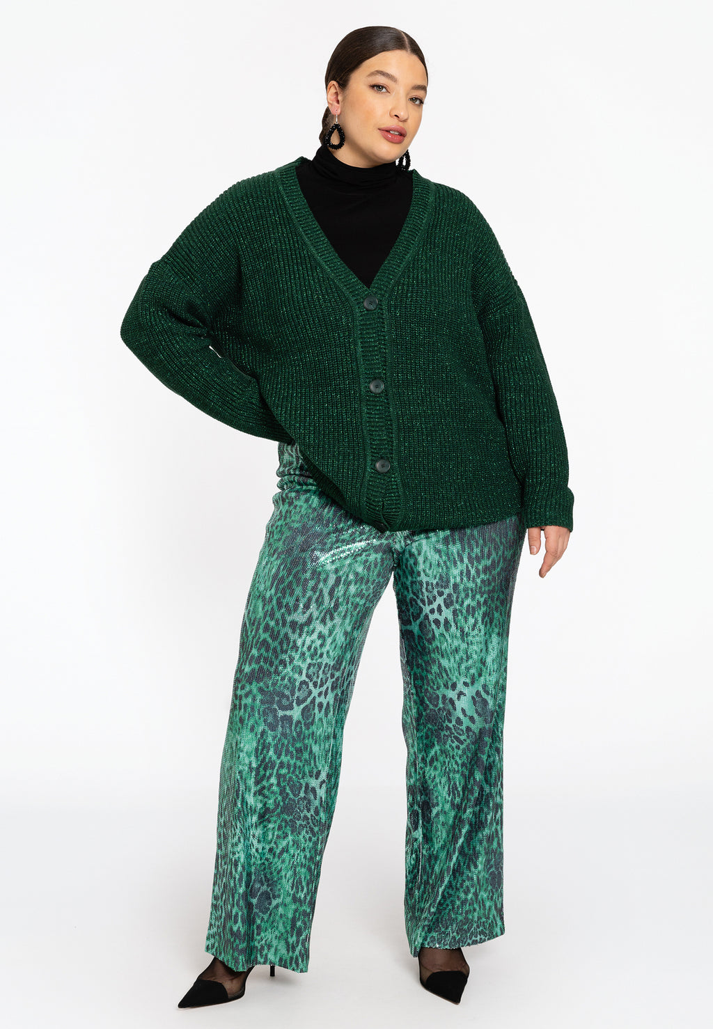 Cardigans groen Yoek