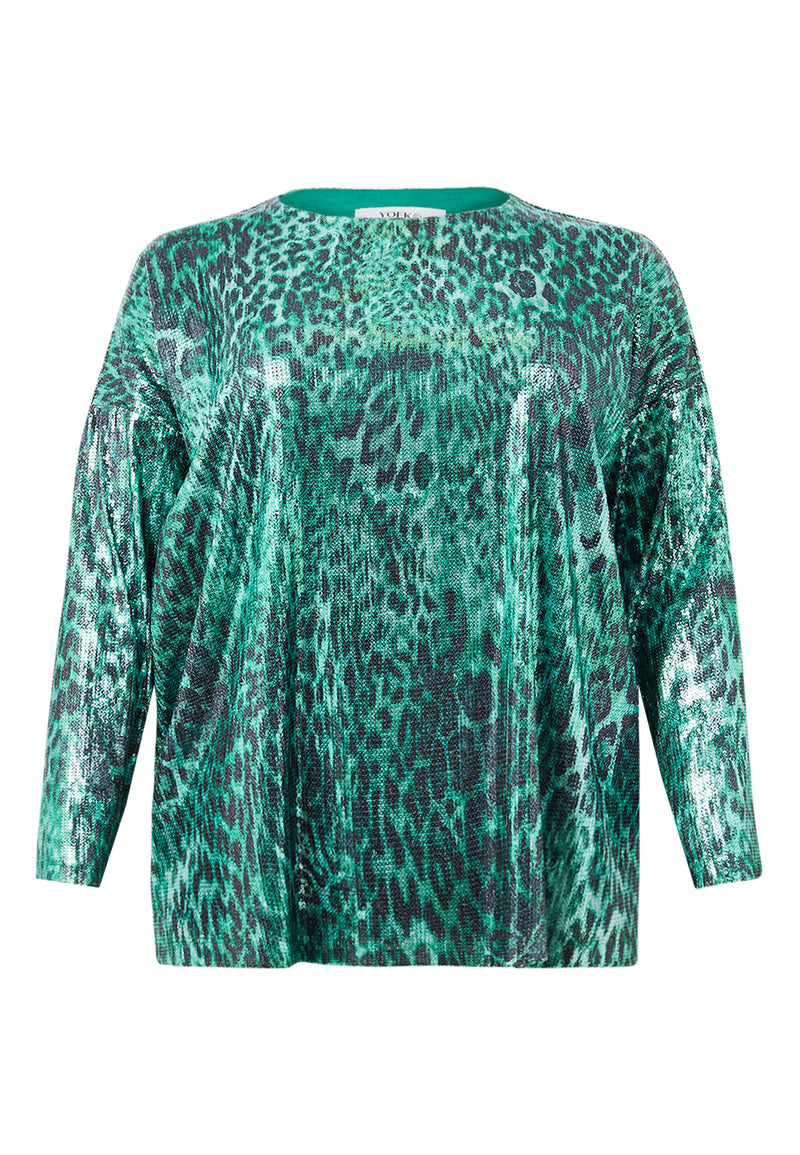 Blouses lange mouw groen Yoek