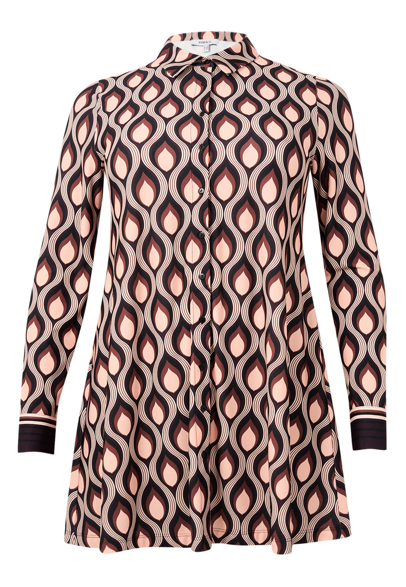 Blouses lange mouw paars Yoek