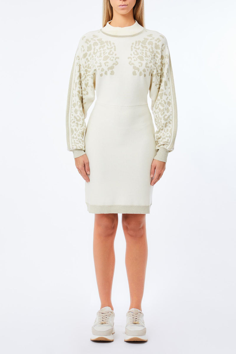 Jurken lange mouw beige Liu Jo