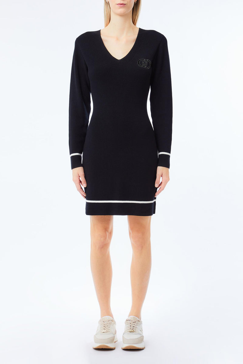 Jurken lange mouw zwart Liu Jo