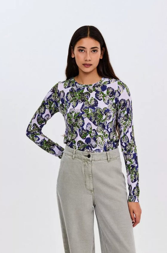 T-shirts lange mouw paars CKS