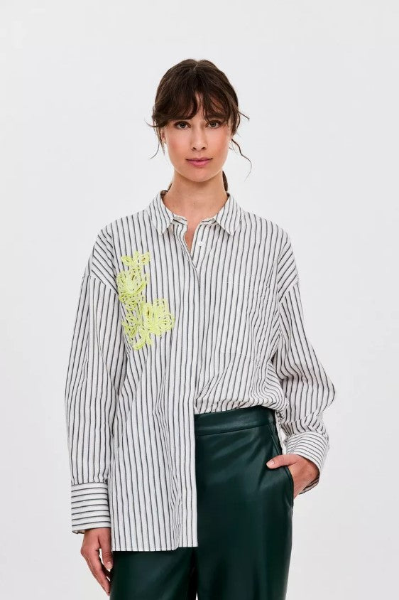 Blouses lange mouw groen CKS