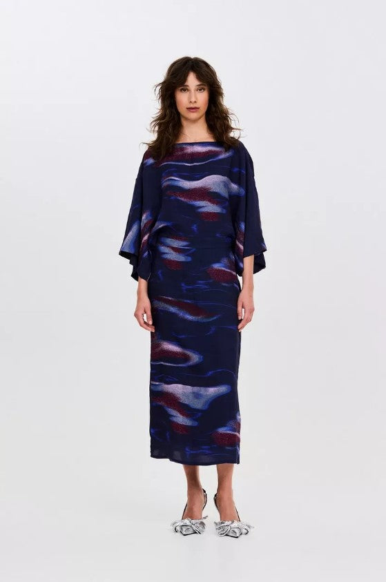 Jurken lange mouw navy CKS