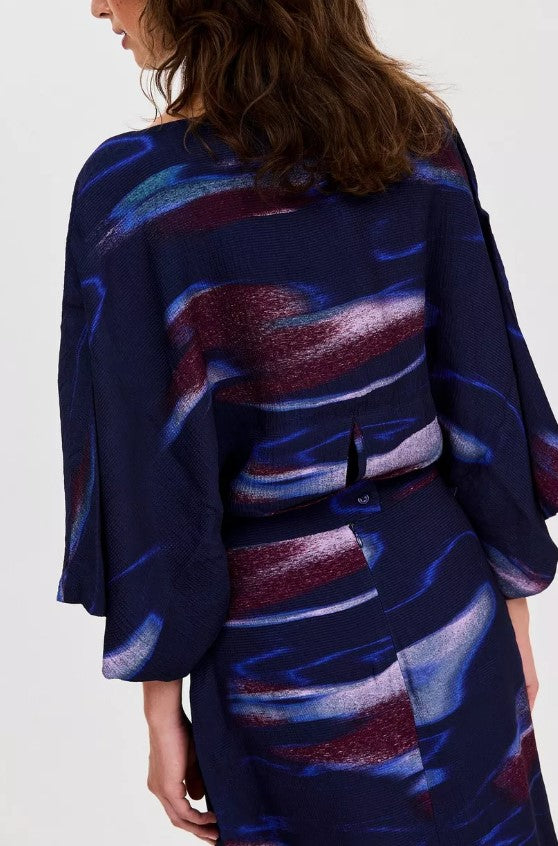 Jurken lange mouw navy CKS