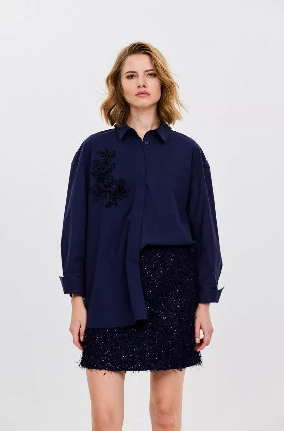 Blouses lange mouw navy CKS