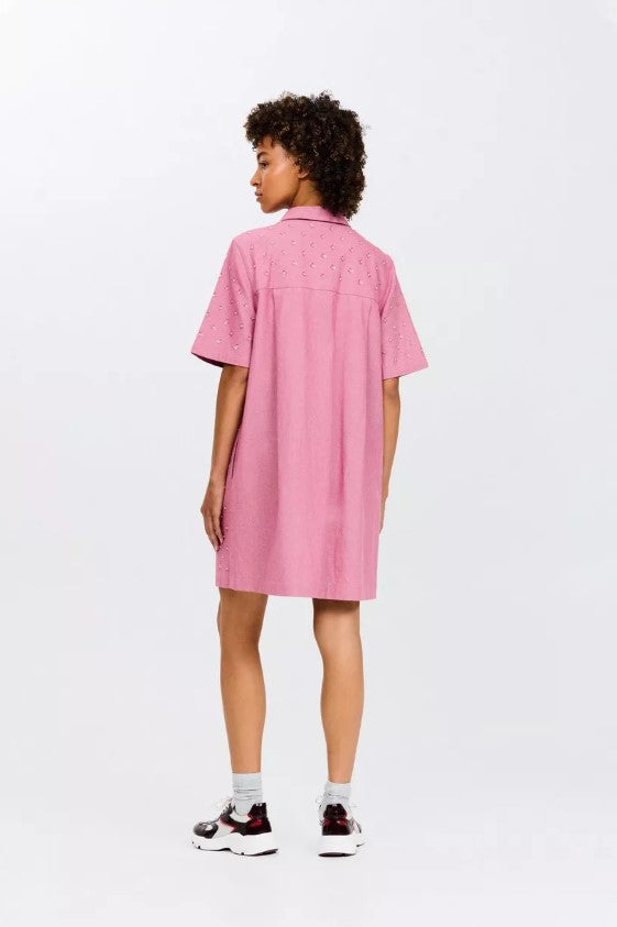 Jurken korte mouw roze CKS