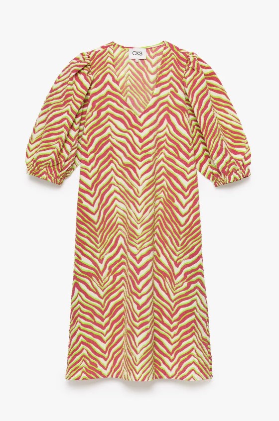 Jurken lange mouw multicolor CKS