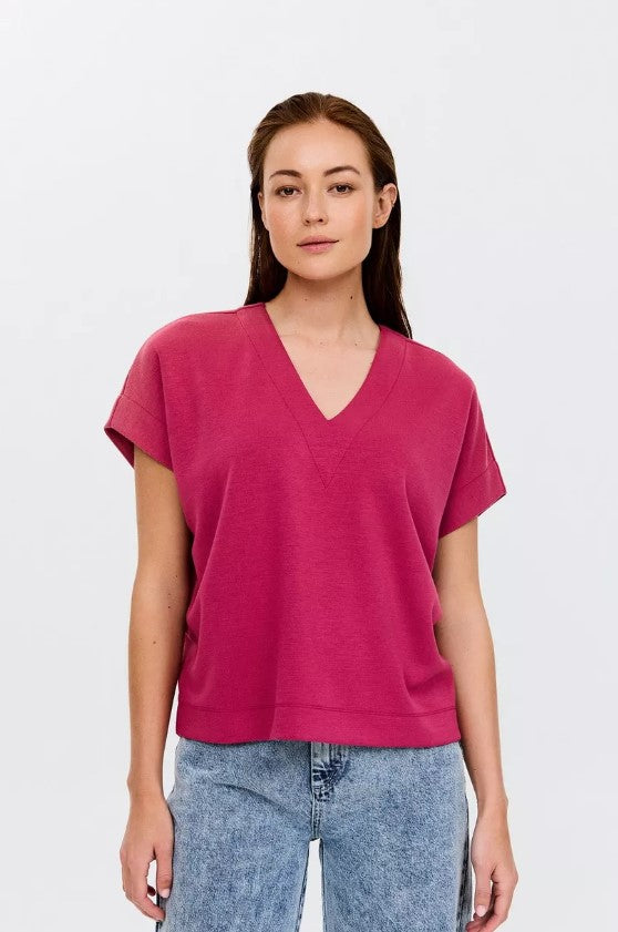 T-shirts korte mouw paars CKS