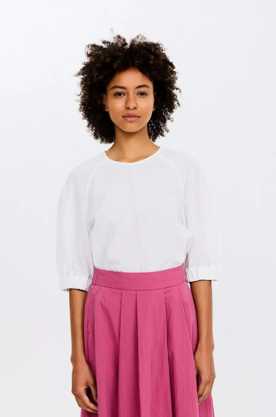 Blouses korte mouw wit CKS