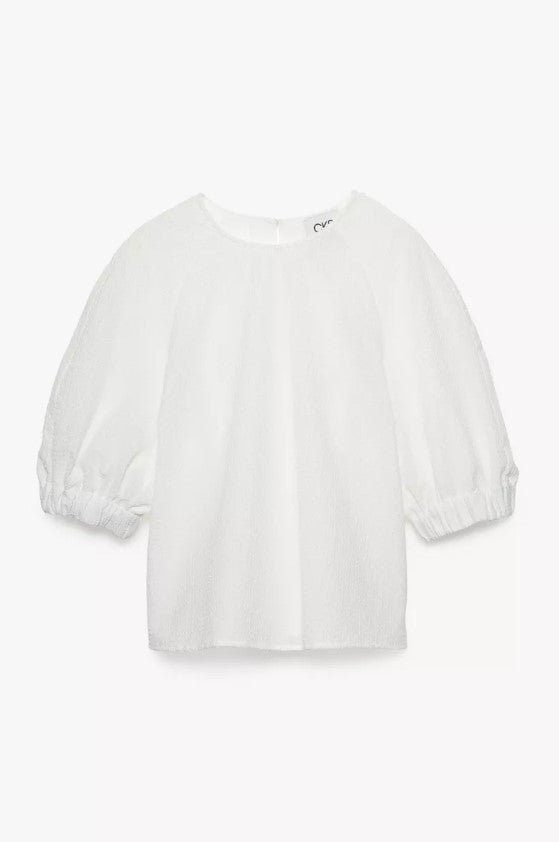 Blouses korte mouw wit CKS