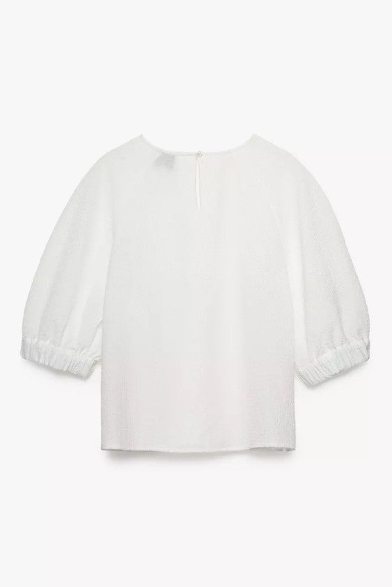 Blouses korte mouw wit CKS