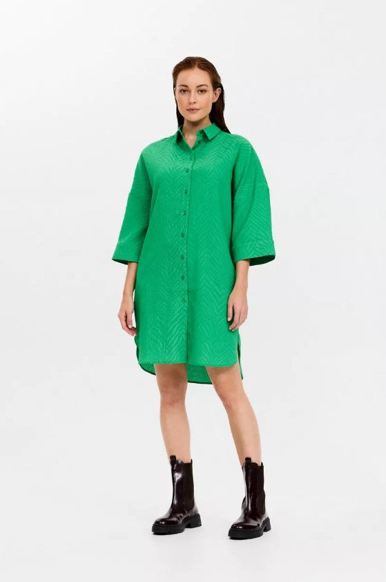 Jurken lange mouw groen CKS