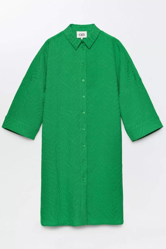 Jurken lange mouw groen CKS