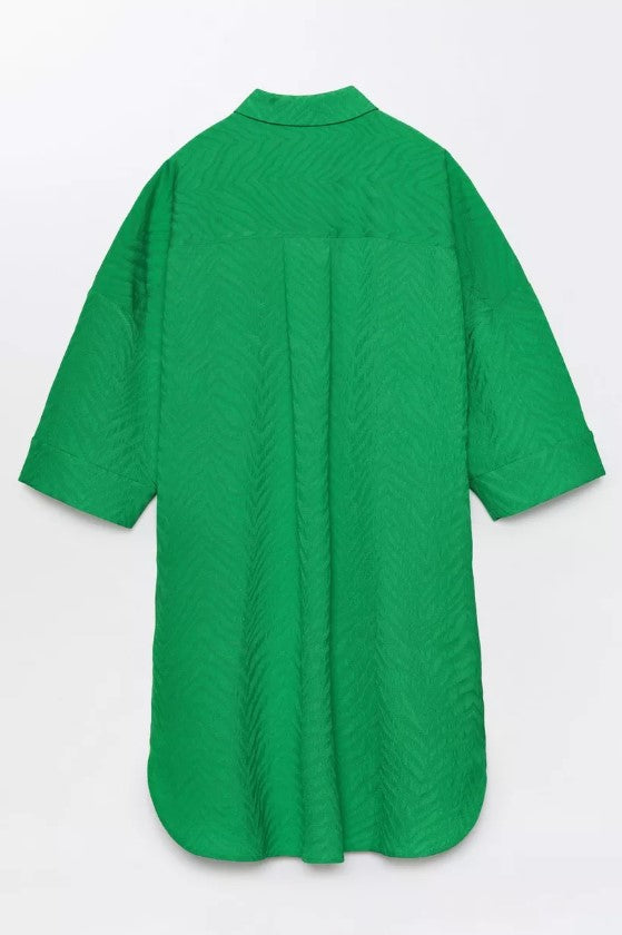 Jurken lange mouw groen CKS