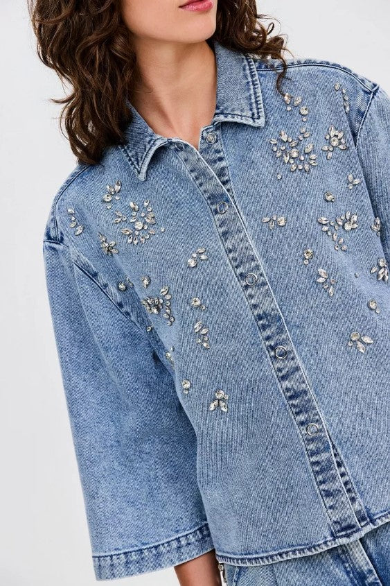Blouses lange mouw blauw CKS