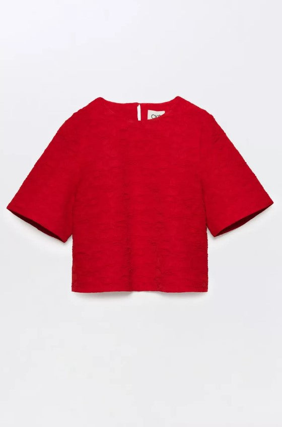 Blouses korte mouw rood CKS