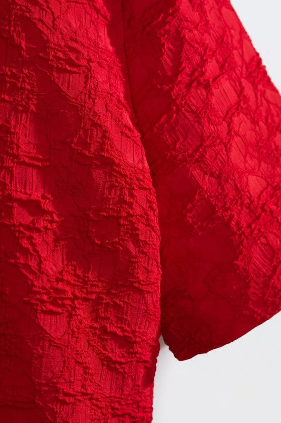 Blouses korte mouw rood CKS