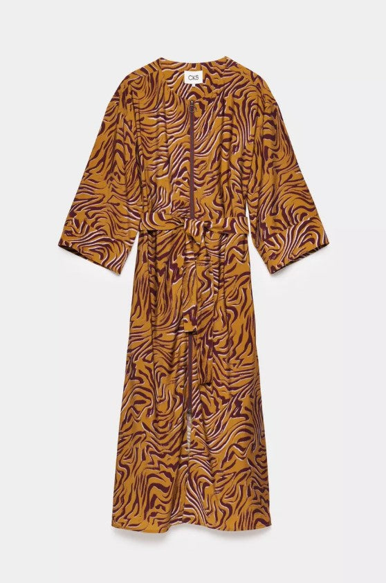 Jurken lange mouw bruin CKS