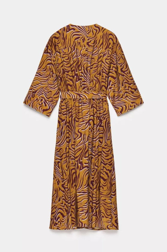 Jurken lange mouw bruin CKS