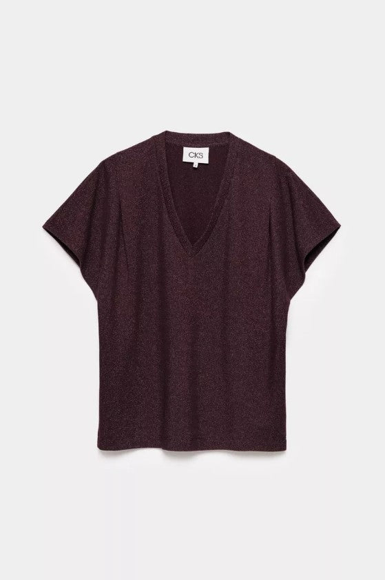 T-shirts korte mouw bordeaux CKS