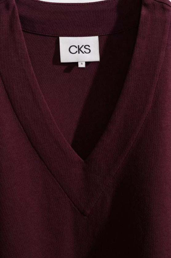 Blouses korte mouw bordeaux CKS
