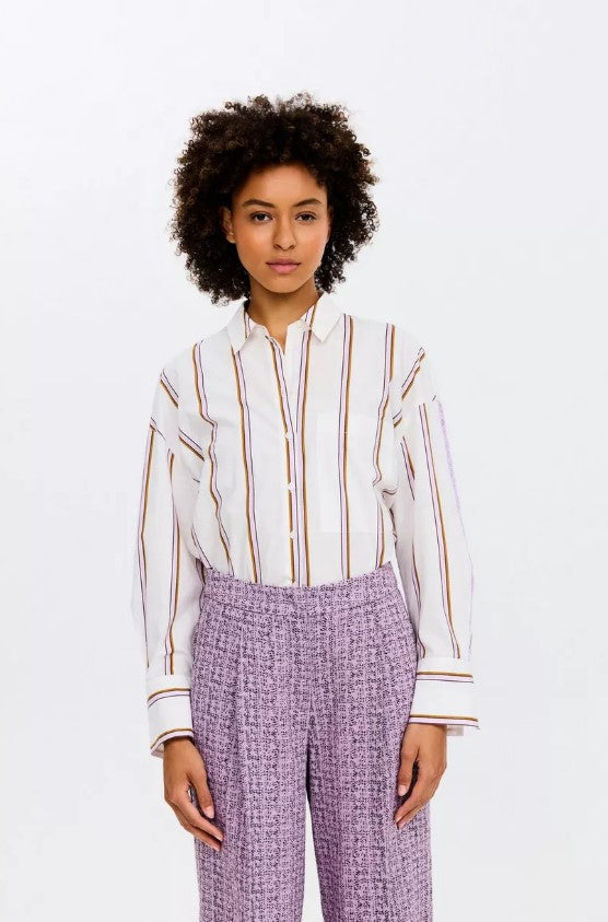 Blouses lange mouw bruin CKS