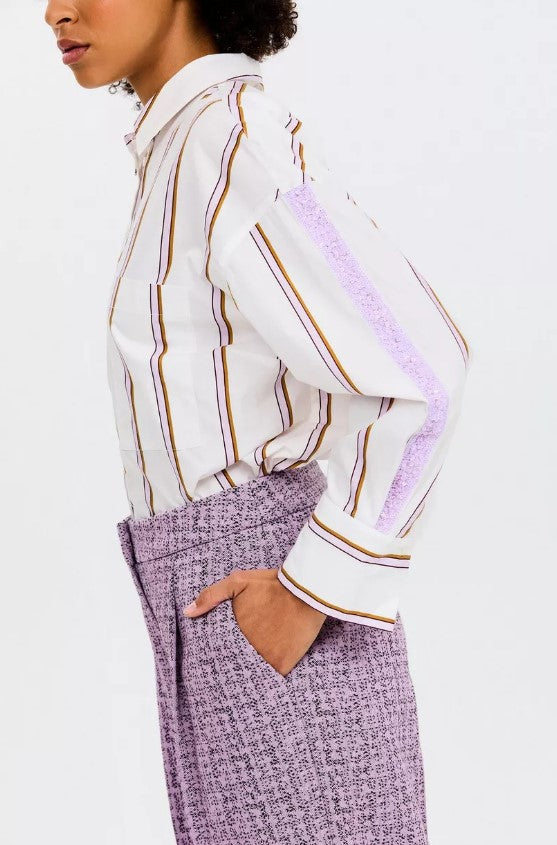 Blouses lange mouw bruin CKS