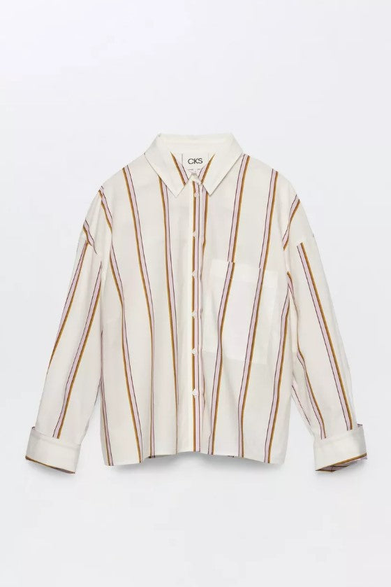 Blouses lange mouw bruin CKS