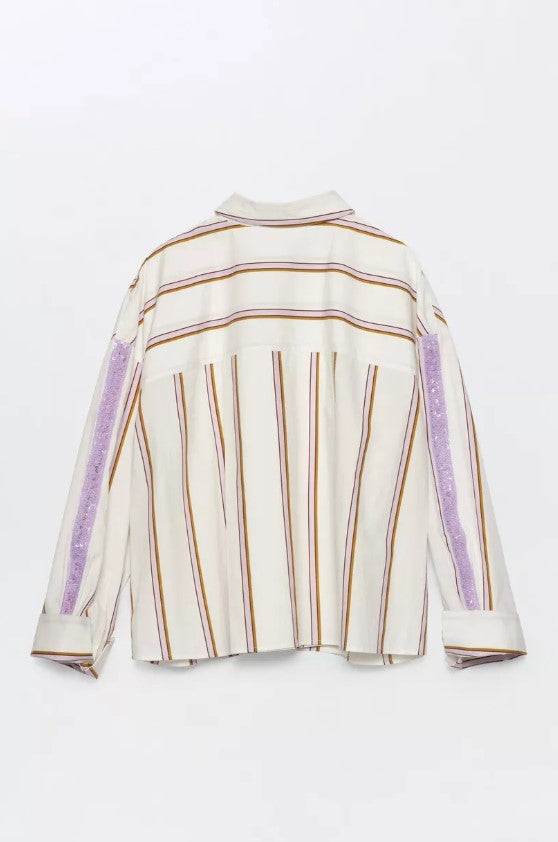 Blouses lange mouw bruin CKS