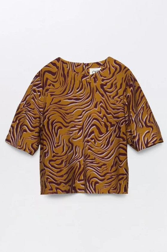 Blouses lange mouw bruin CKS