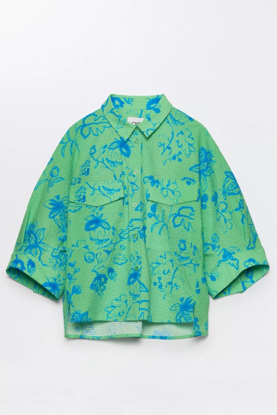 Blouses korte mouw groen CKS