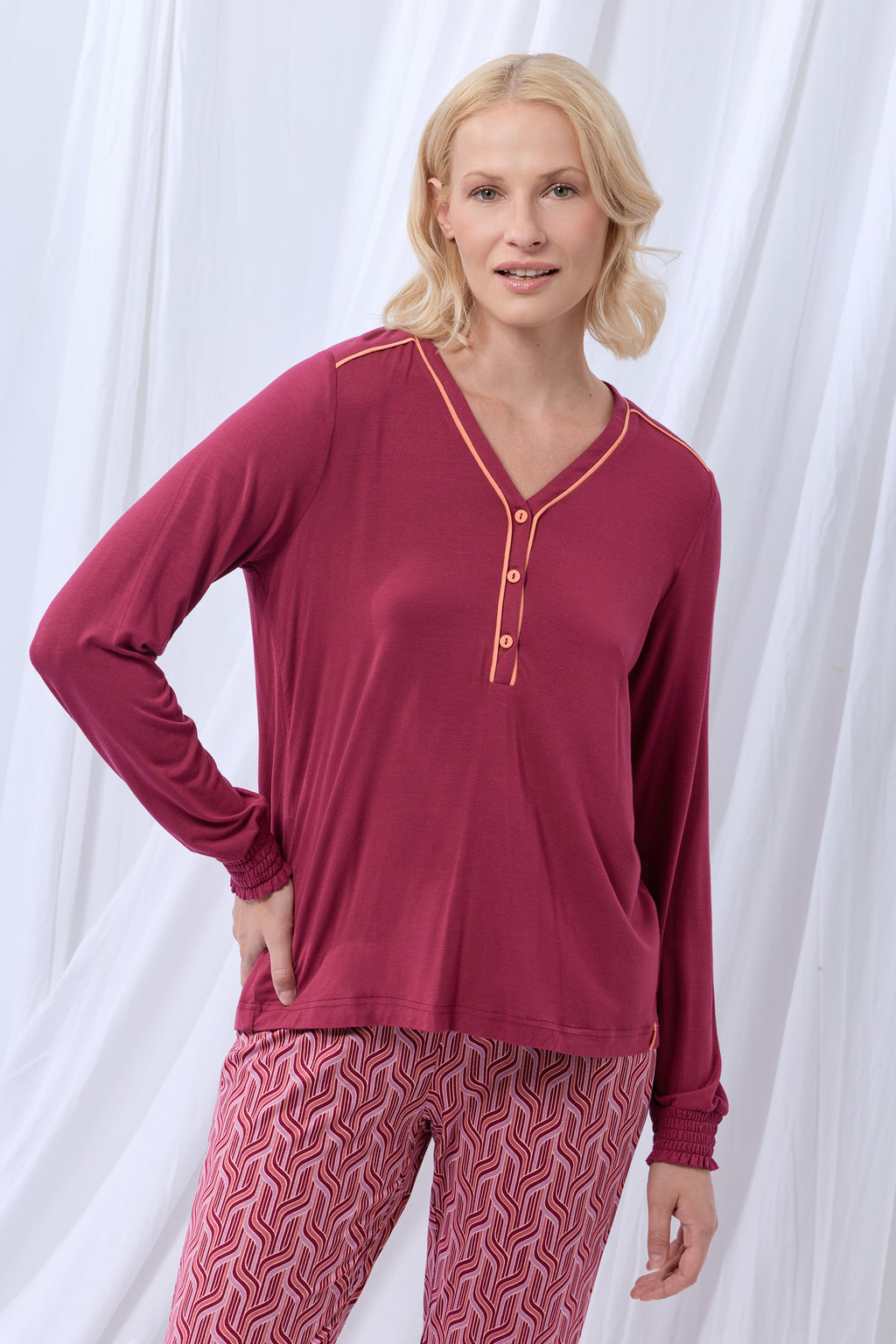 Pyjama's bordeaux Lordsxlilies