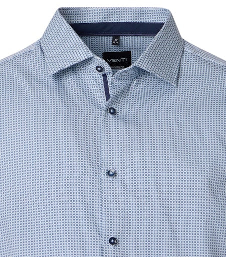 Hemden lange mouw blauw VENTI