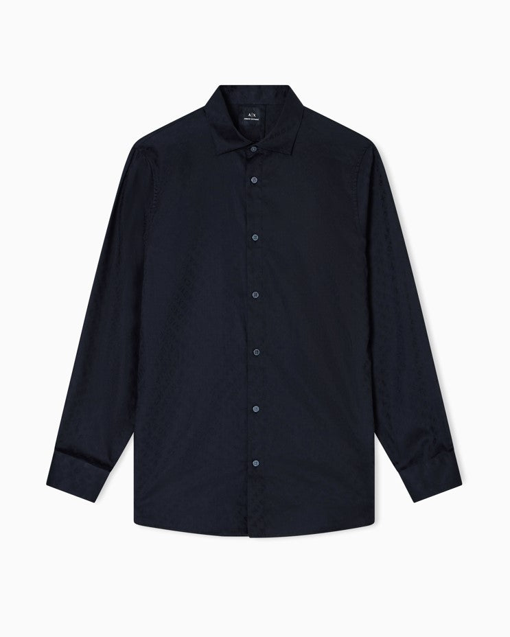 Hemden lange mouw zwart Armani Exchange