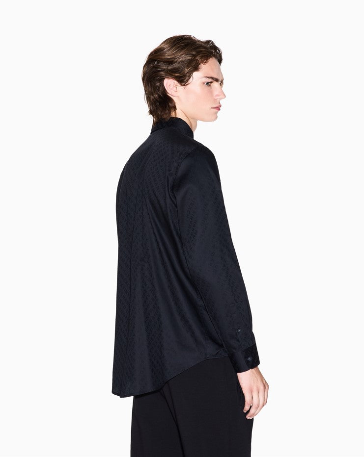 Hemden lange mouw zwart Armani Exchange