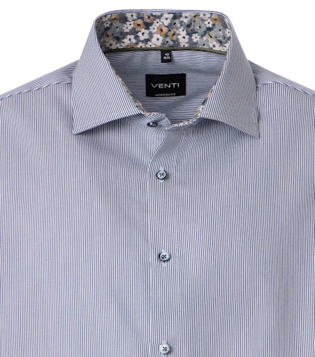 Hemden lange mouw blauw VENTI