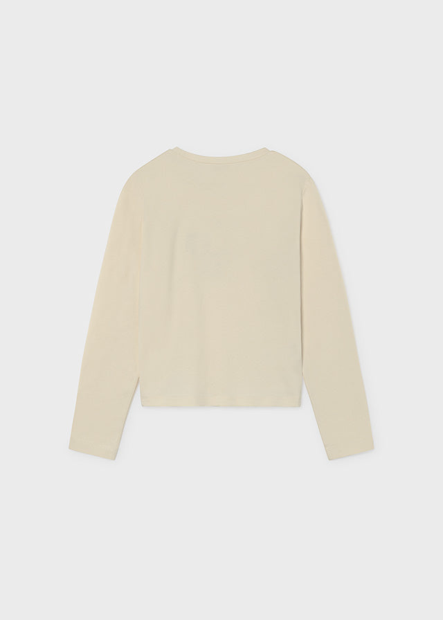 T-shirts lange mouw beige Mayoral