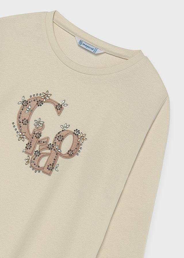 T-shirts lange mouw beige Mayoral