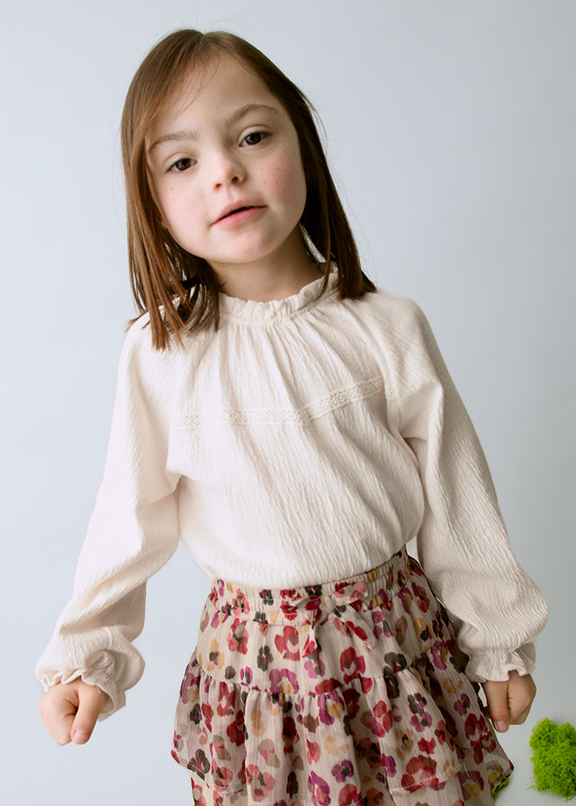 Blouses lange mouw beige Mayoral
