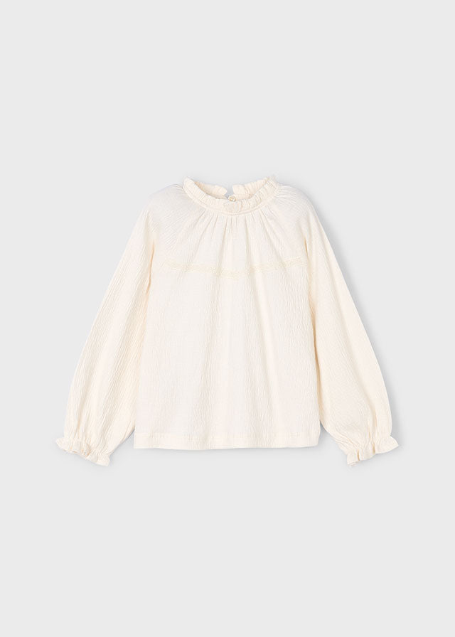 Blouses lange mouw beige Mayoral