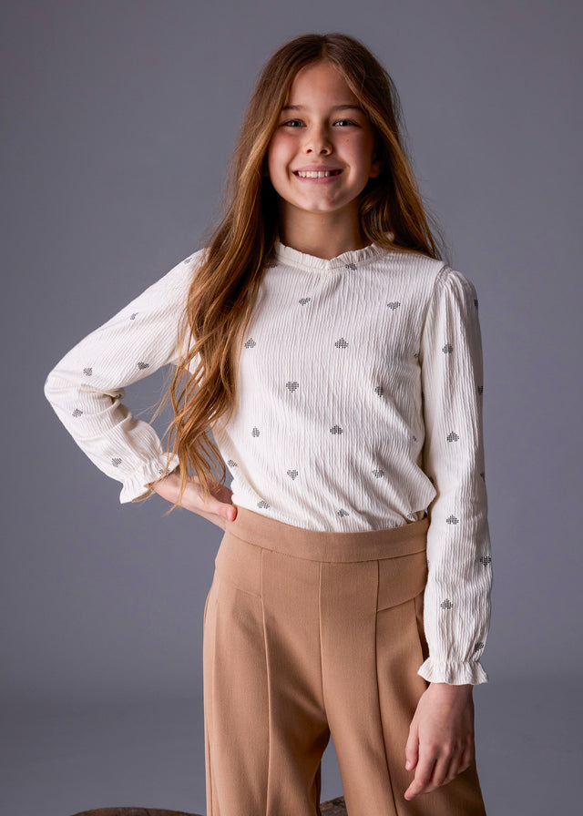 Blouses lange mouw beige Mayoral
